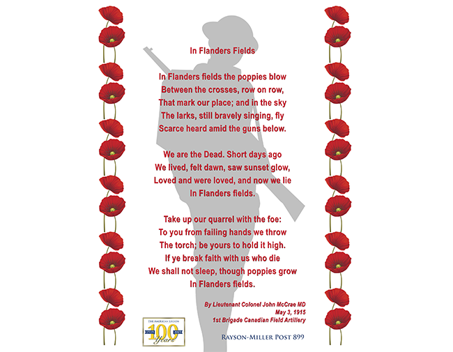 Flanders Field Poem - © 