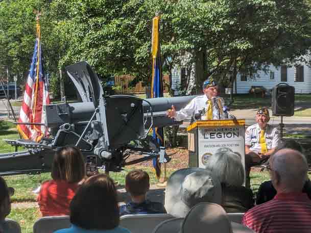 Louis Iacona speaking at WWI Howitzer Rededication Ceremony