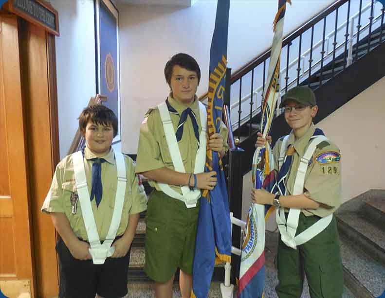 Veterans Day Flag bearers